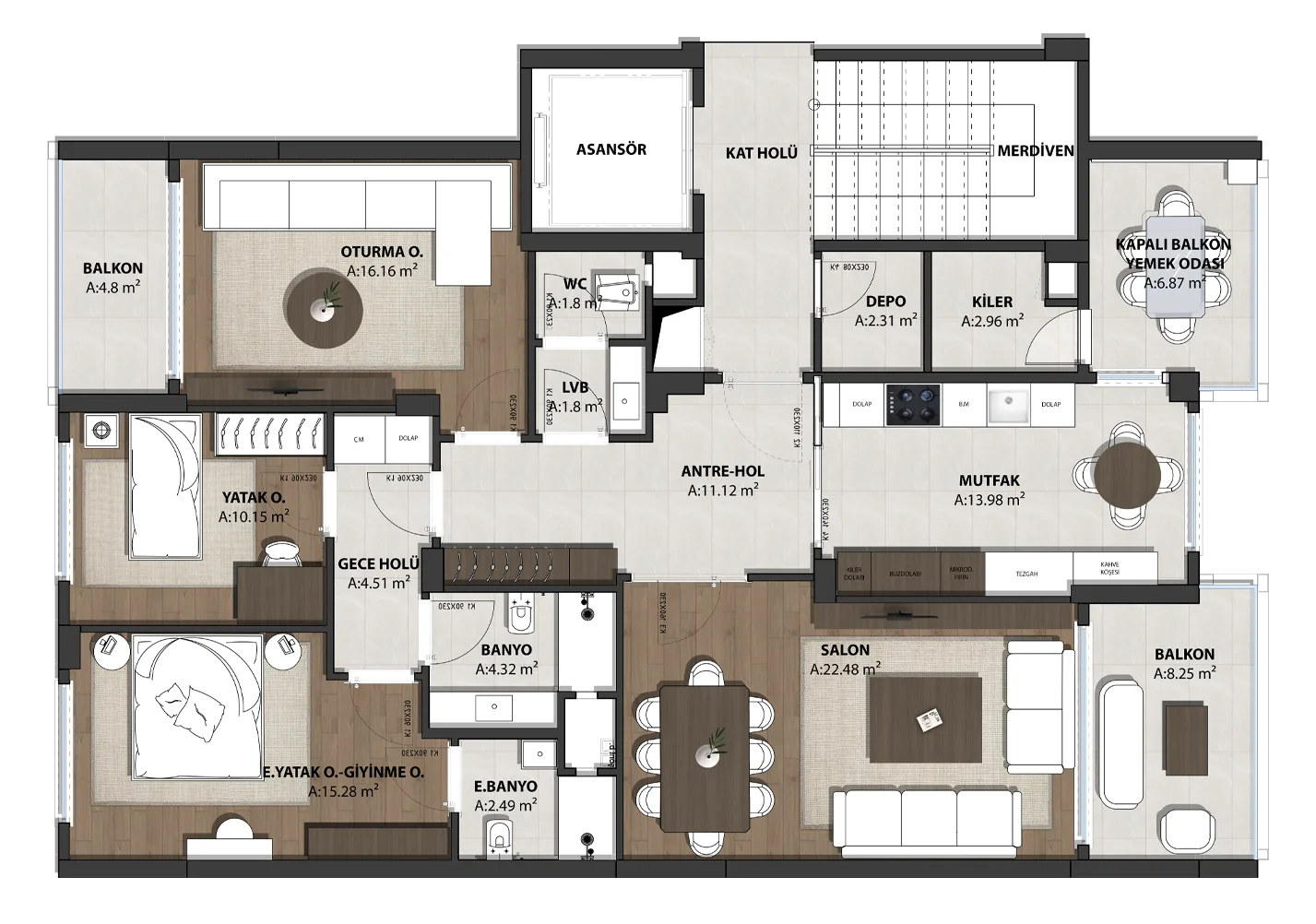 3+1 Normal Kat - Marker Görseli